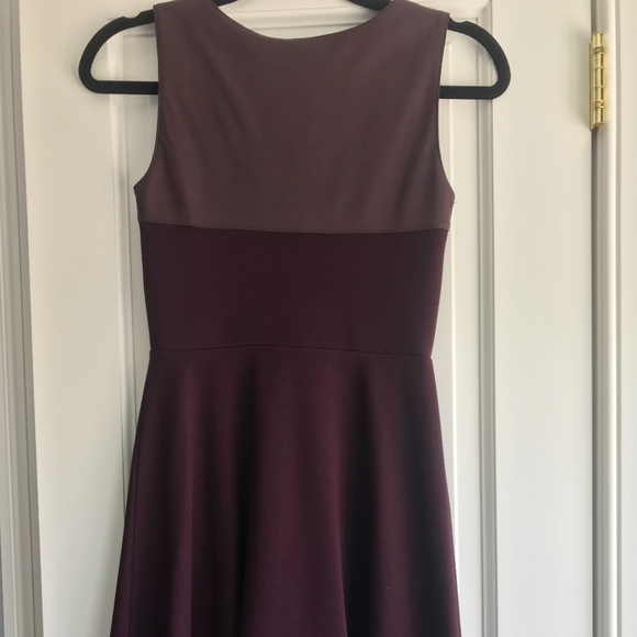 Bailey 44 Plum/Wine Dress with Leather and Cut Out - Picture 5 of 5